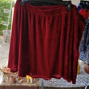 Joe Boxer Red velvet skirt
